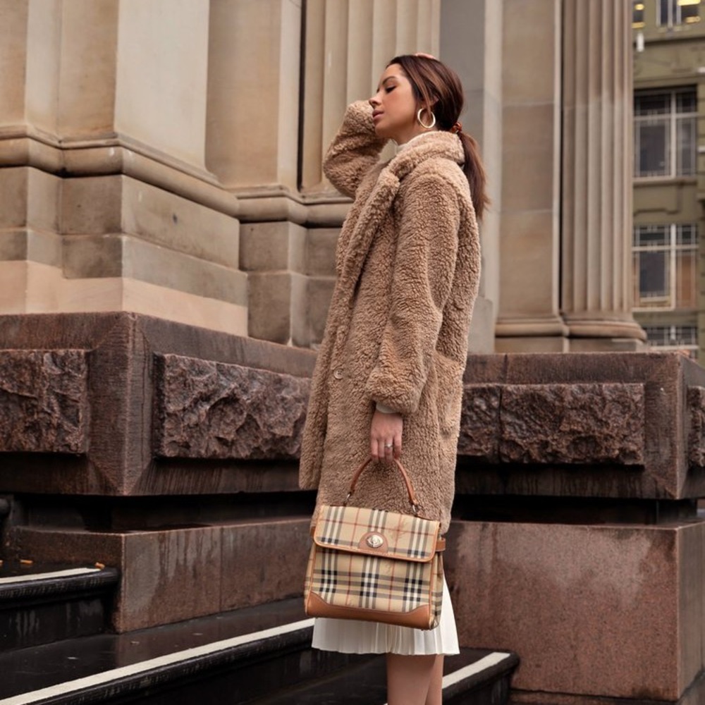 RESERVED: Tailored Teddy Camel Coat - Picture 6 of 14